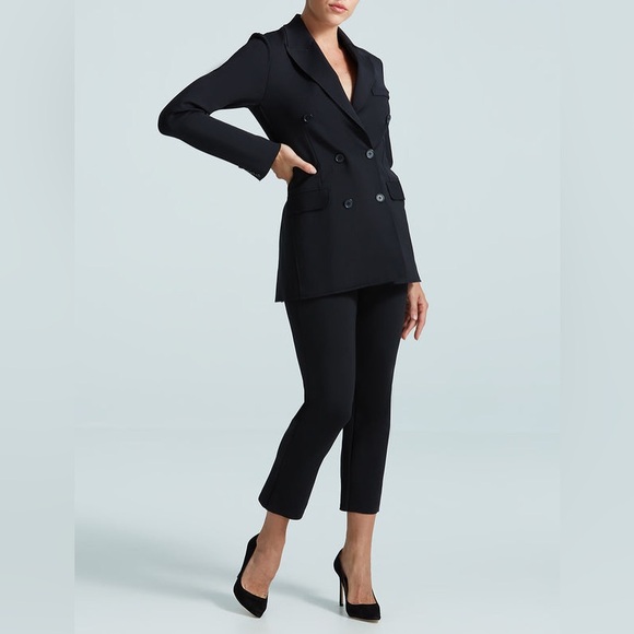 Commando Jackets & Blazers - New! COMMANDO Lux Anti Wrinkle Neoprene CEO Double Breasted Blazer Black Small